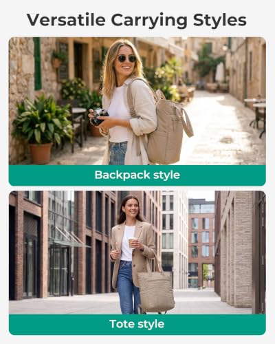 BAGSMART Quilted Tote Backpack