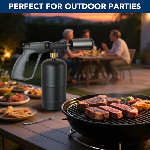 Image of Sondiko Powerful Propane Torch Gun, Adjustable Flamethrower, Gray & Black