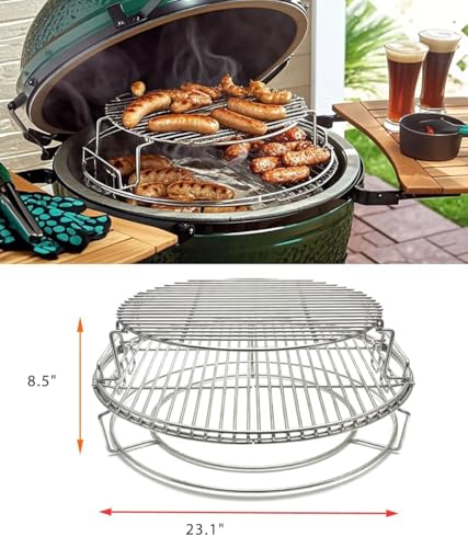 Estante Eggspander Big Green Egg XL: kit de repuesto SB9 con cesta de verduras para tus asados 4