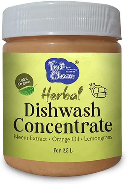 Tect CleanHerbal Dishwash Concentrate for 2.5L | Organic | Natural | Biodegradable | Skin Friendly