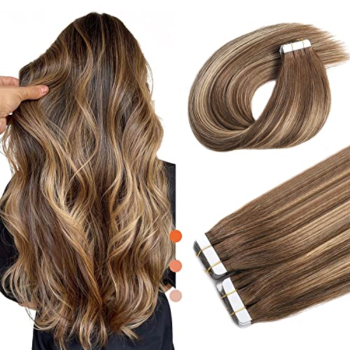 MS Wholesale Tape-In Hair Extensions 20in #4/27 Brown Roots