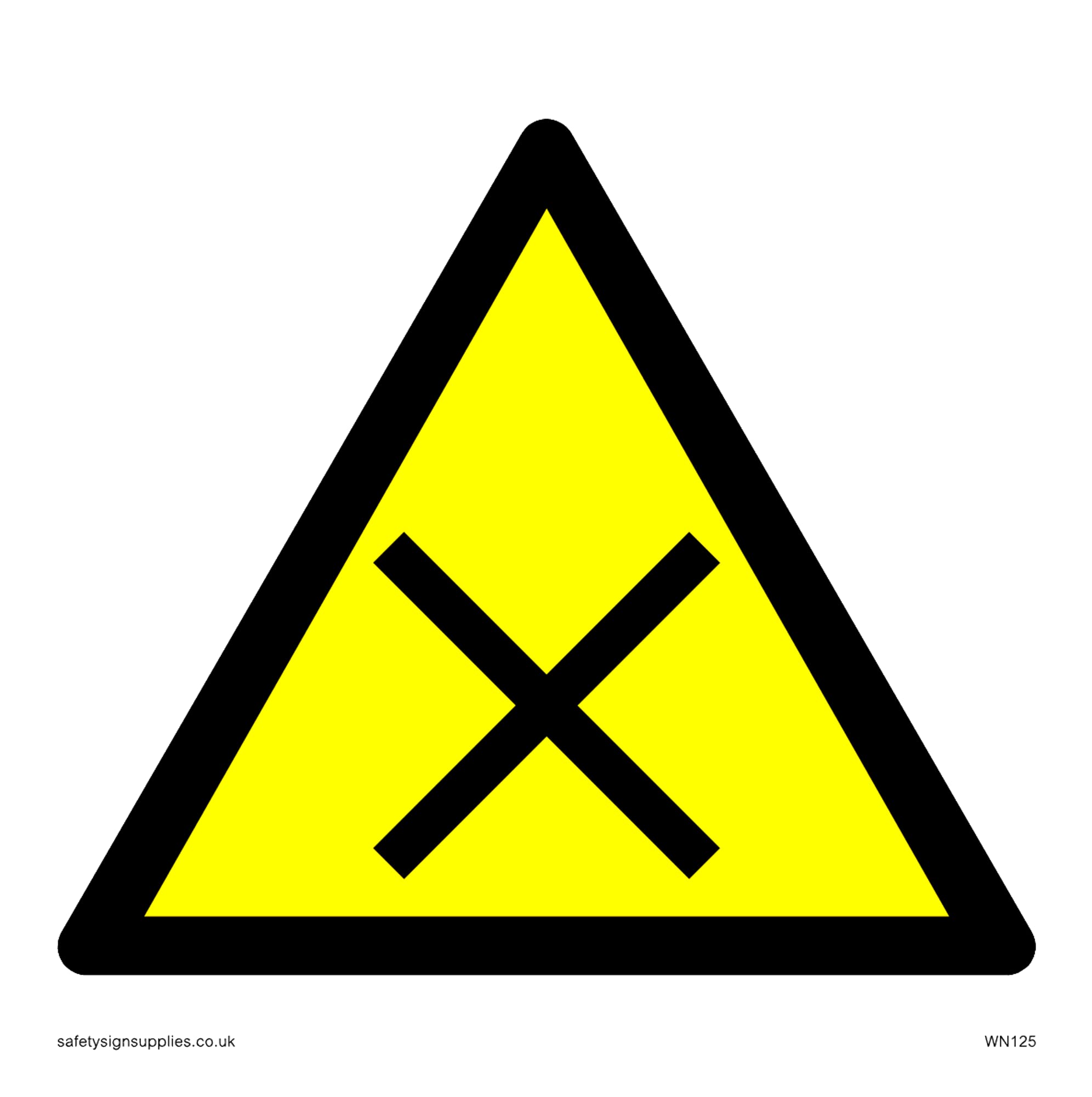 Pack of five - Cross Symbol Only Sign - 100x100mm - S10