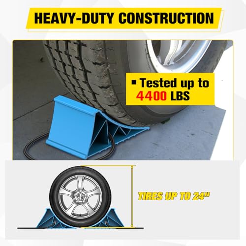 image for Nilight Wheel Chocks, Heavy Duty Wheel Stopper for Car, Truck, RV, Tra