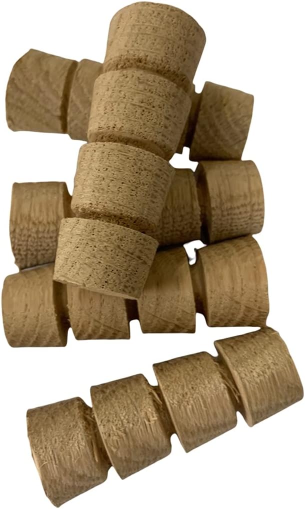 Pack of 100 (16mm) Solid European Oak Un-Finished Wood Pellets/Plugs