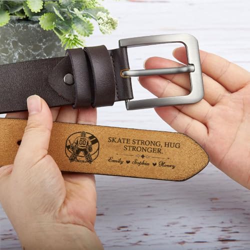 Gift for Sporty Dad – Custom Leather Belt for American Football Fan cu1FpT3