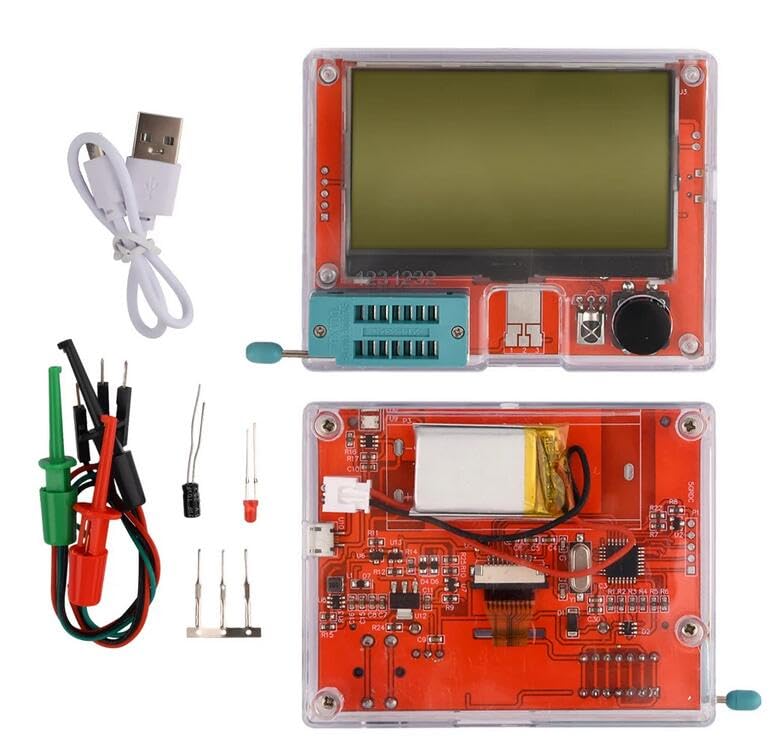 TFT LCD Multimeter Transistor Tester, Colorful Display for Diode Triode MOS/PNP/NPN Capacitor Resistor Transistor LCR-T10H