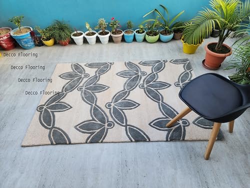 Image of Soft Pure Woolen Modern Collection Tufted Carpet for Living Room,Bedroom'Kitchen and Hall (7 X 10) Feet