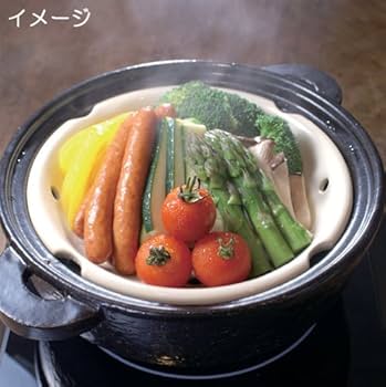 長谷園 土鍋　３～５人用　蒸し皿付　美品 Amazon.co.jp: 長谷製陶 長谷園 土鍋 IH対応 ヘルシー 蒸し鍋
