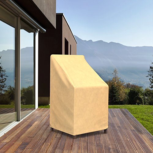 Empirepatio Classic Nutmeg Patio Stack Of Chairs Cover/Barstool Cover, 49" H X 28" W X 27" Deep #TOP2
