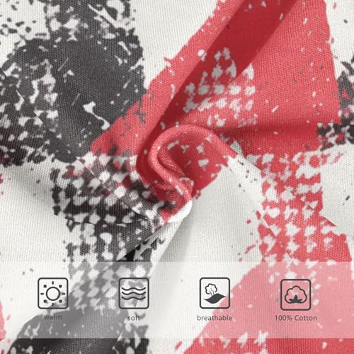 Black and Red Houndstooth Toddler Boys Cotton Kids Underwear Breathable Children Panties3