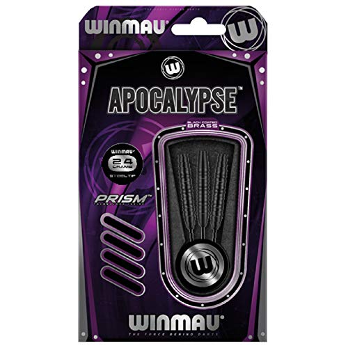 WINMAU Apocalypse 24 gram Brass Darts Set including Prism Flights and Shafts (Stems), Black, 24g - Image 3