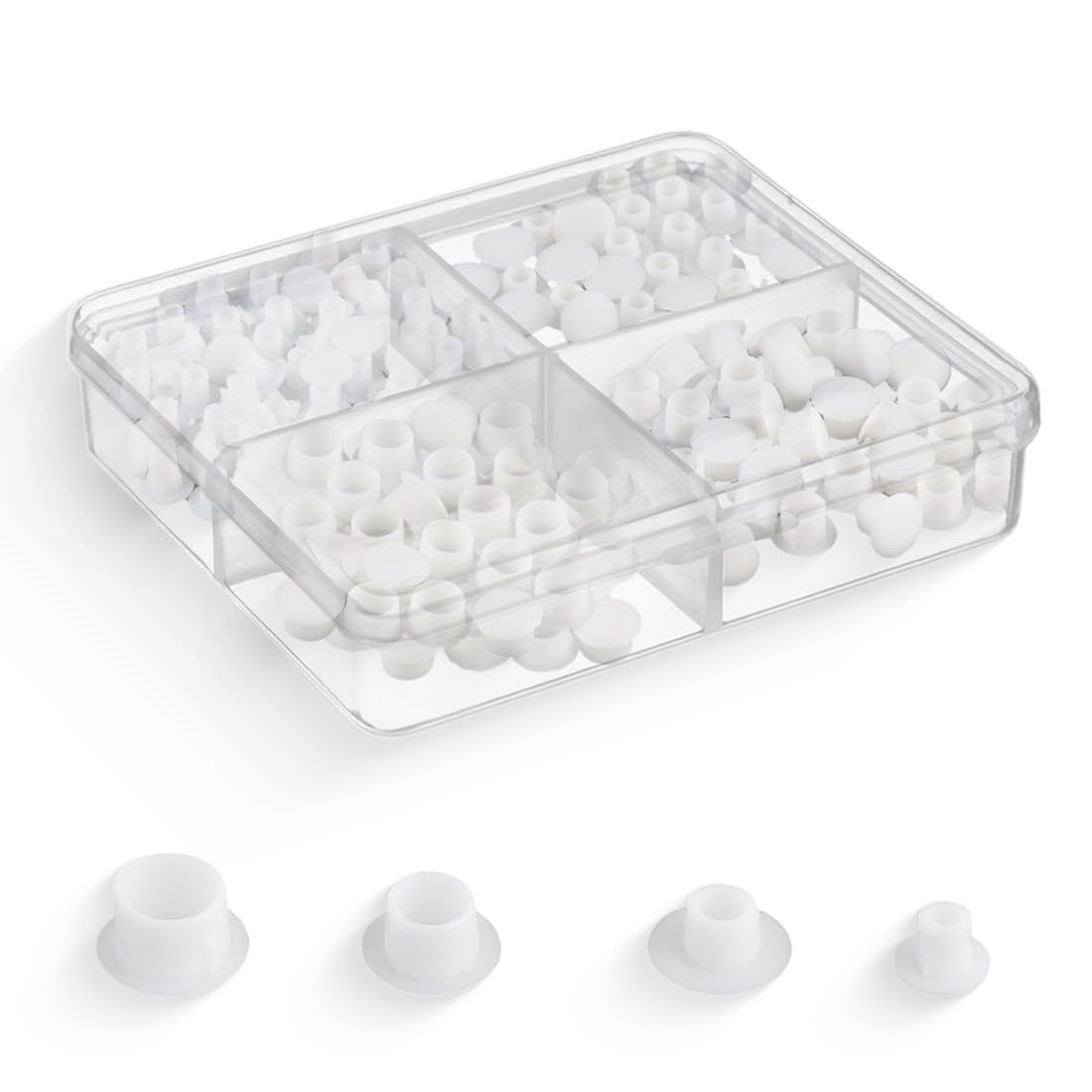 TIESOME 120 stuks afdekkappen voor boorgaten, 5/6/8/10 mm, 4 maten