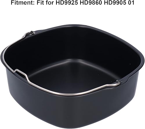 Miniatura 8 de Alvinlite Freidora de aire para hornear, accesorios para freidora de aire cuadrada para ollas a presión, freidoras de aire y hornos (7.1 pulgadas)