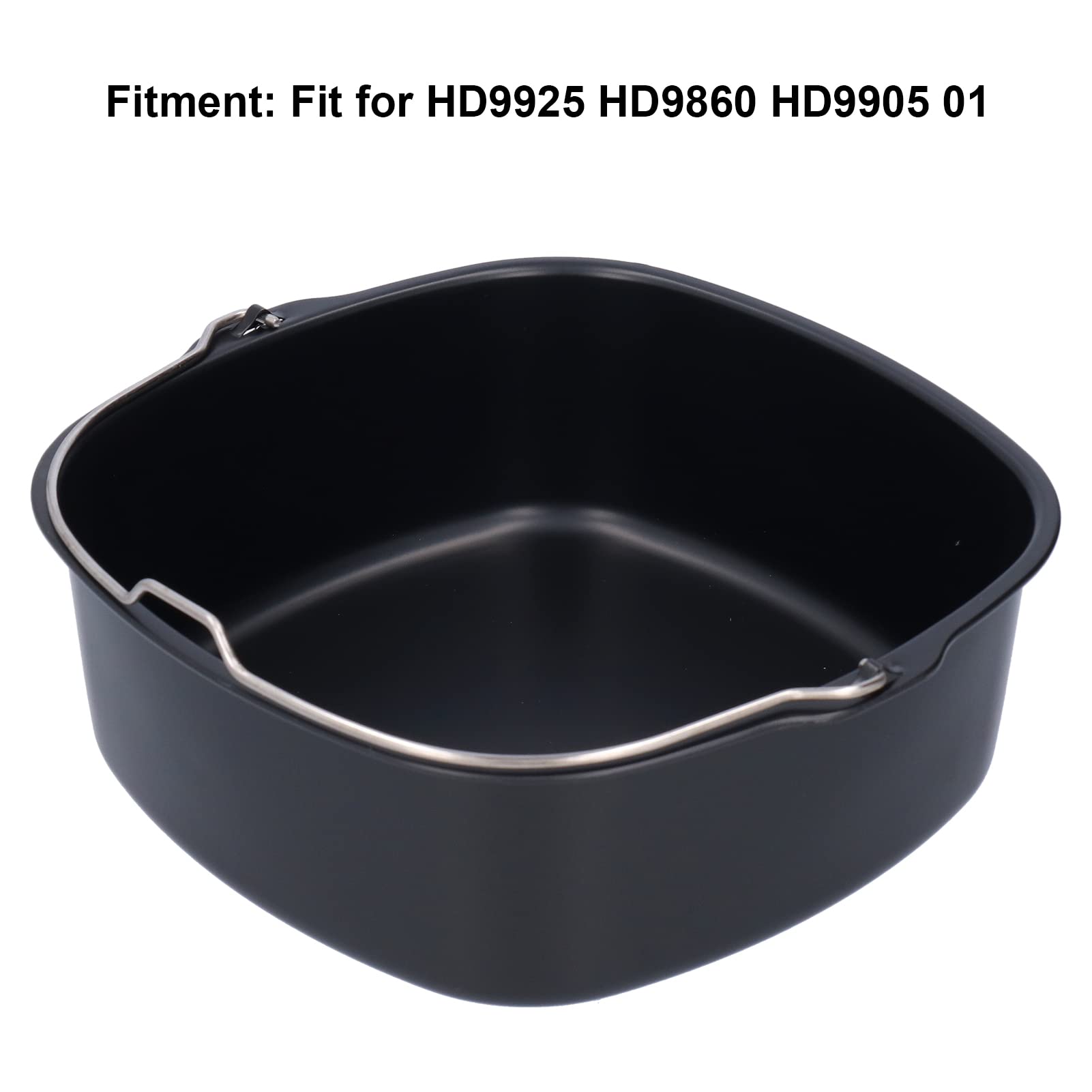 Teglia per Friggitrice Ad Aria, Akozon Stampo per Torta per HD9925 HD9860 HD9905 01, Tortiera per Friggitrice Barile Accessori per Torta Teglie da Forno per Preparare Patatine Fritte, Pizza(22cm)