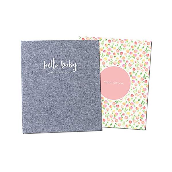 Peachly Baby Memory Book For Girls Milestone Keepsake Journal | First Five Years Baby Girl Memory Book | Baby Keepsakes…