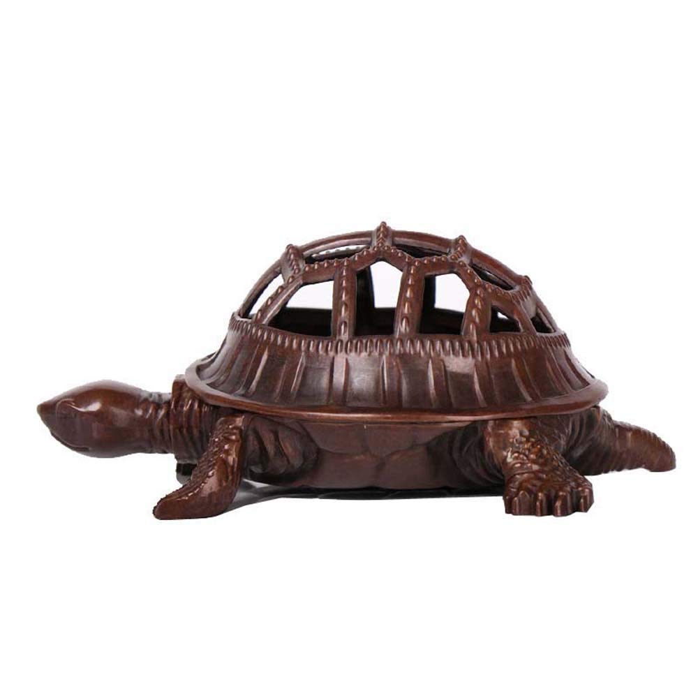 YNIYUJKL Feng Shui Ornaments Pure Brass Brown Turtle Statues,Chinese Decor Figurine For Home And Office,Wealth And Good Luck Sculpture