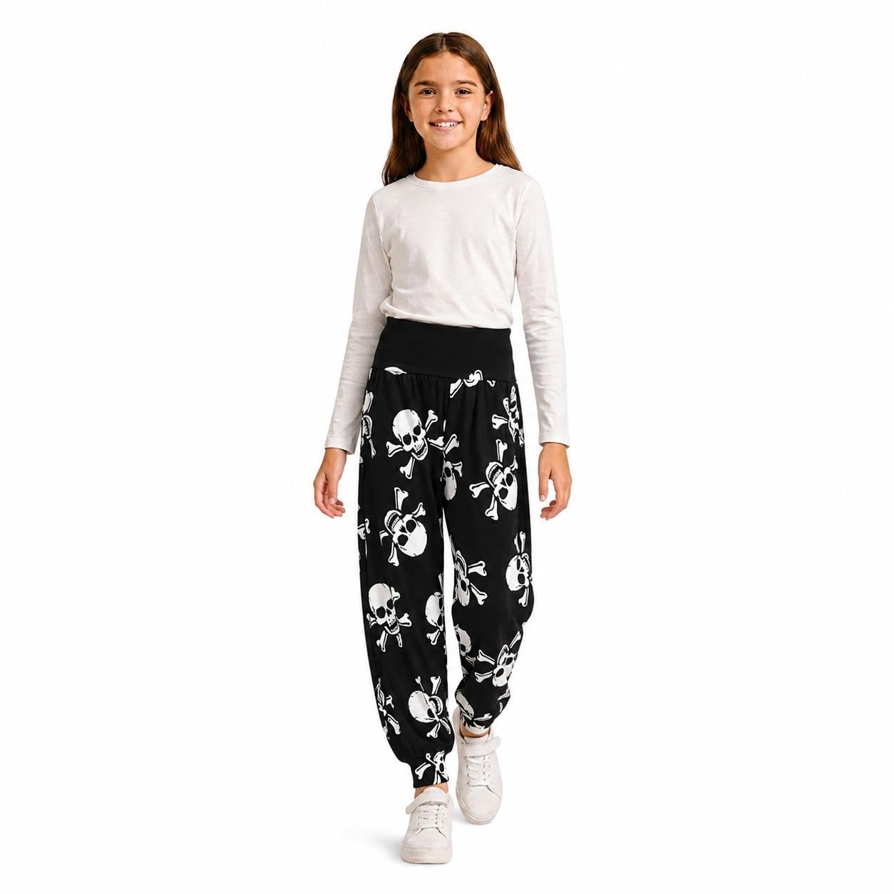 A2Z 4 Kids Girls Ali Baba Harem Trousers Plain Fashion Pants