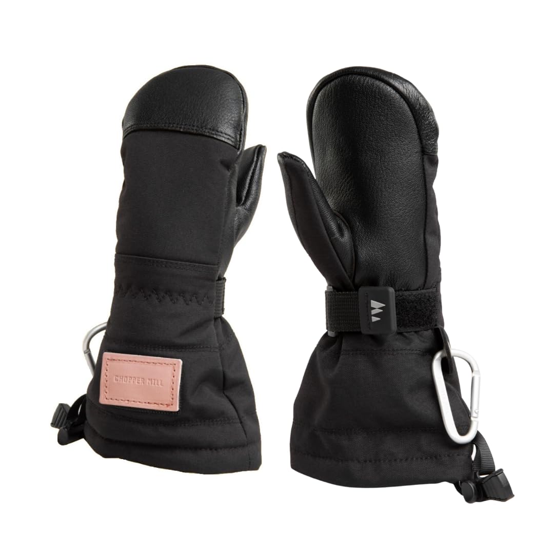 CHOPPER MILL Kids Mountain Mittens for Skiing, Snowboarding, Sledding, Insulated with Extra Long Cuff to Keep Hands Warm in Winter