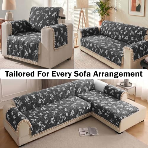 Image of Story@Home Chenille Sofa Cover 5 Seater Fully Covered | Sofa Cover 3 1 1 Seater Full Set - Sofa Mat with Sofa Back Covers and ArmRest Covers | Specially for 3+1+1 Configuration - Multi Color