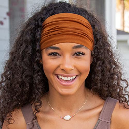Image of DRESHOW 8 Pack Turban Headbands for Women Wide Vintage Head Wraps Knotted Cute Hair Band Accessories, 0.2 pounds
