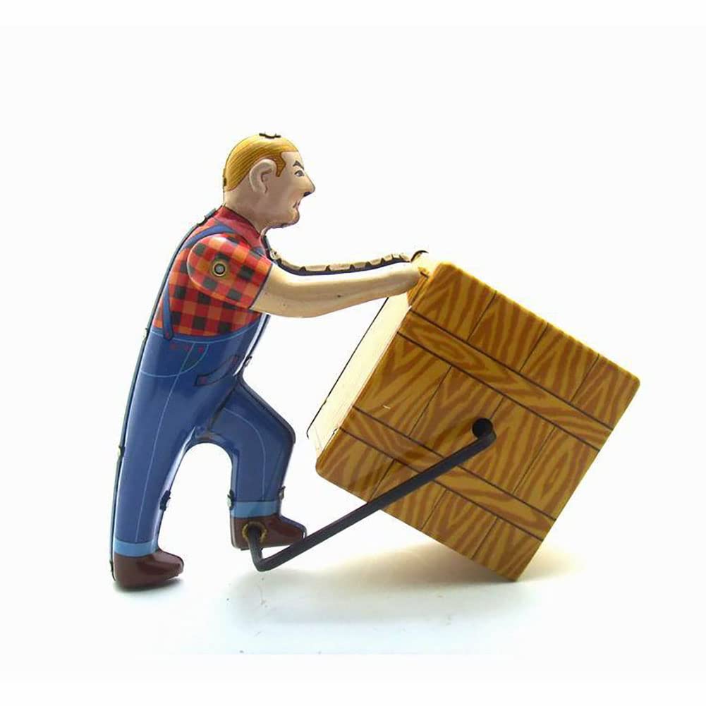 Wind Up Toy Dock Pushers Nostalgique Thème Étain Jouet Créatif À Collectionner Enfants Cadeau Garçons Filles Interaction Parent-Enfant