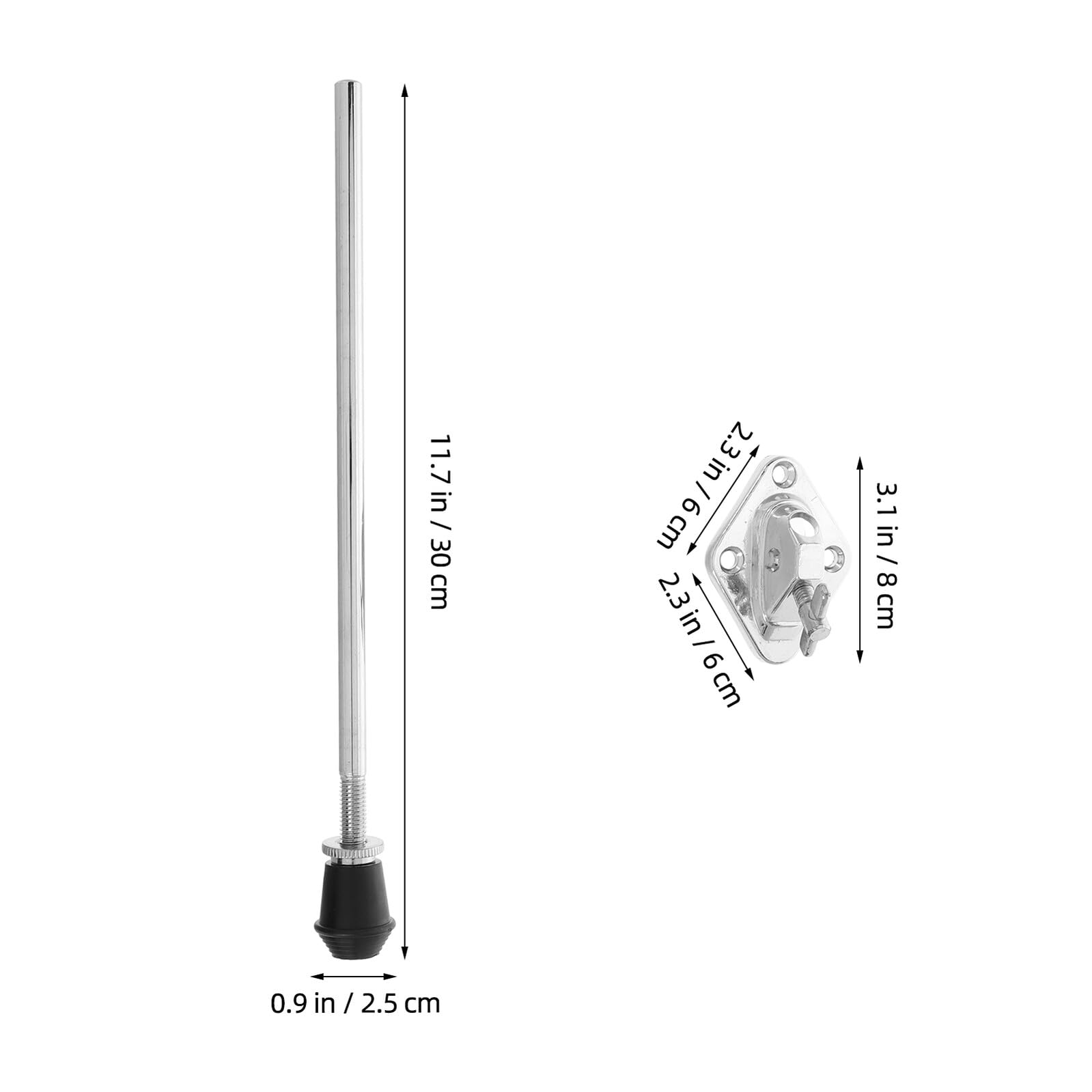 Beavorty Set 2 Pezzi Gambe per Grancassa in Metallo Base Antiscivolo, Supporto Doppio per Tom da Pavimento, Accessori di Ricambio per Batteria Professionale, Installazione Rapida