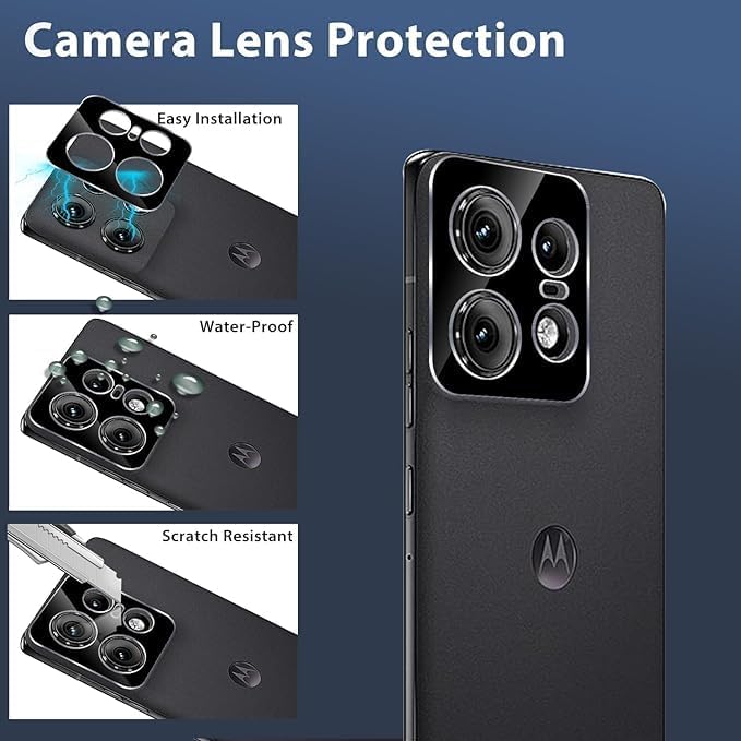 Image of DD SON Back Camera Lens Protector Tempered Glass For Motorola Edge 50 5G / Moto Edge 50 Pro 5G | Case Friendly with Edge to Edge Coverage and Easy Installation Kit, Pack of 1