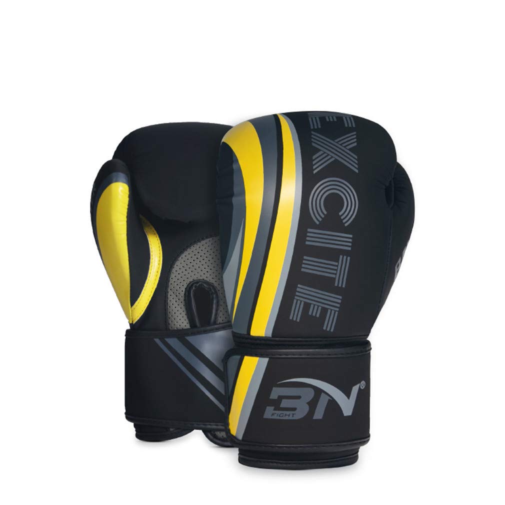 Formazione Professionale Boxe Guanti, Traspirante Materiale Molle dell'unità di Elaborazione, Muay Thai Training Completa Finger MMA Guanti per Adulti (10 Once 12 Once),Bianca,10oz