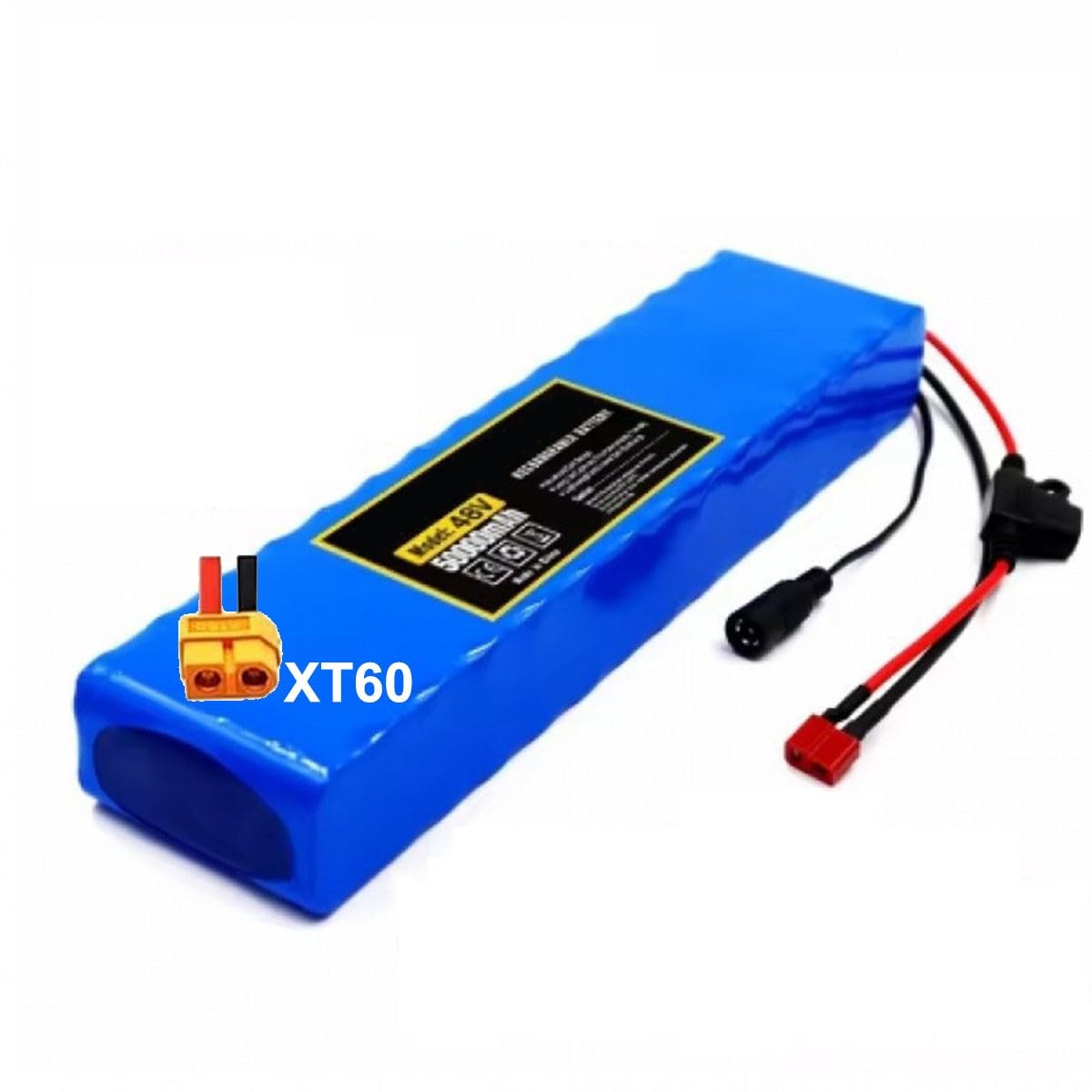 Batterie Trottinette Électrique 48V 50Ah pour Scooter Vélo Électrique 48V Protection BMS 13S2P pour 250W 500W 750W 1000W Et avec Chargeur