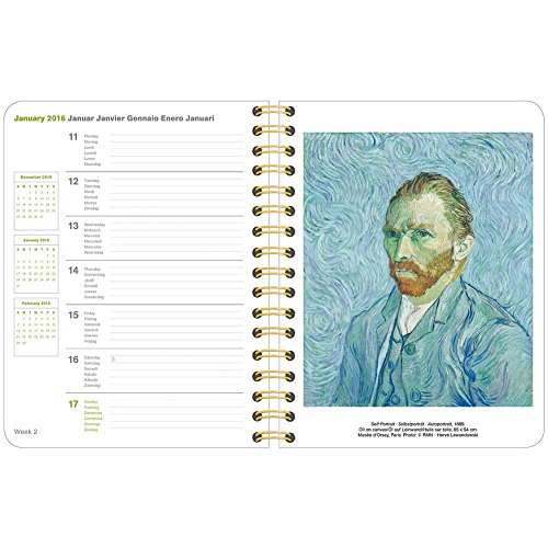 Vincent van Gogh 2016 - Large Deluxe Diary - Art