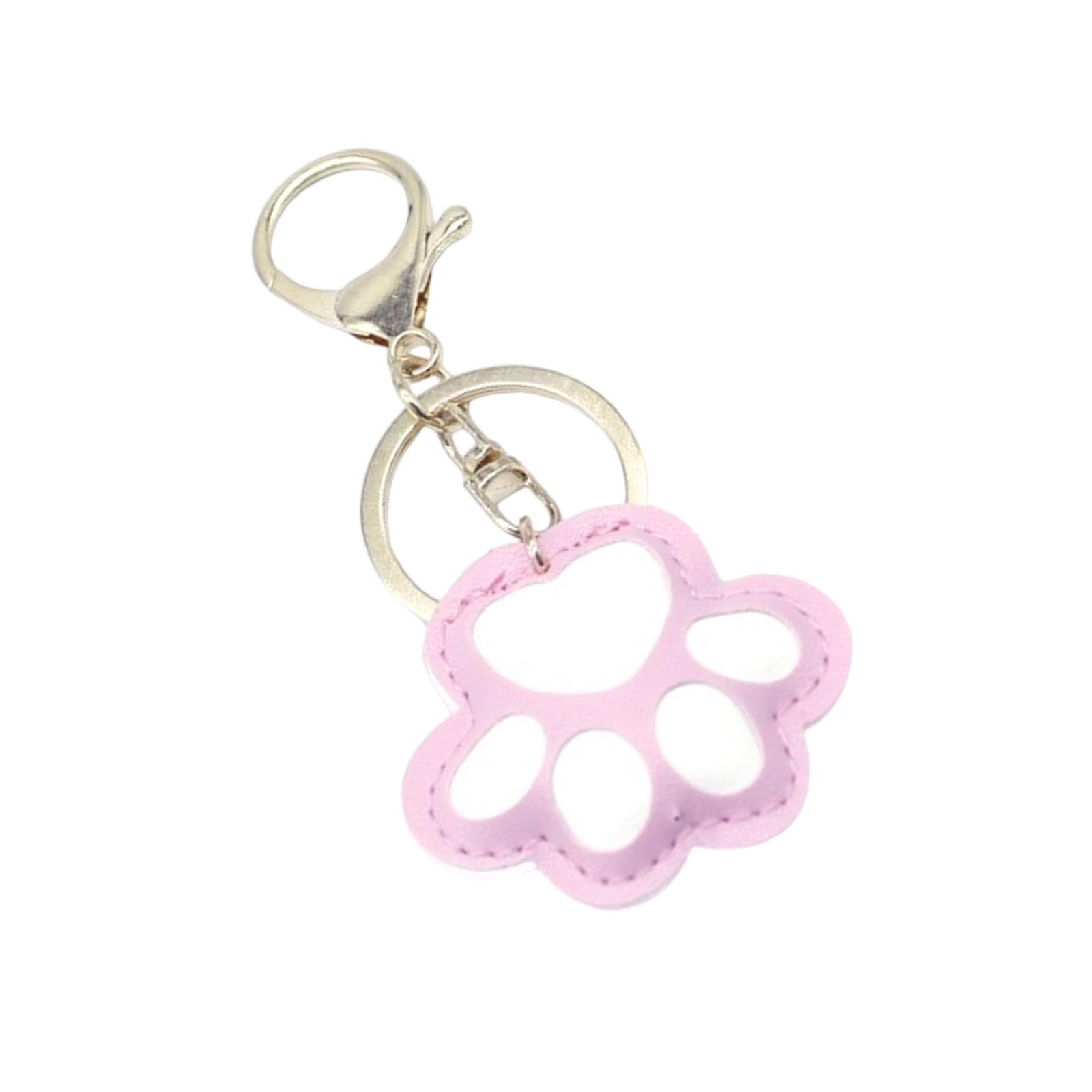 APGLSXY Stylish Paw Keychain Lovely PU Leather Keyring Bag Charm Hanging Ornament Accessory for Women Gift Giving Trendy Bag Pendant