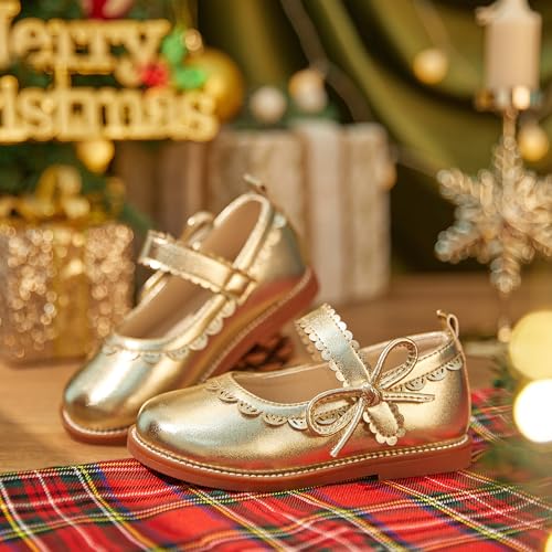 Image of Felix & Flora Toddler Girl Mary Jane Dress Shoes - School Oxford Flats for Girl Party Shoes.