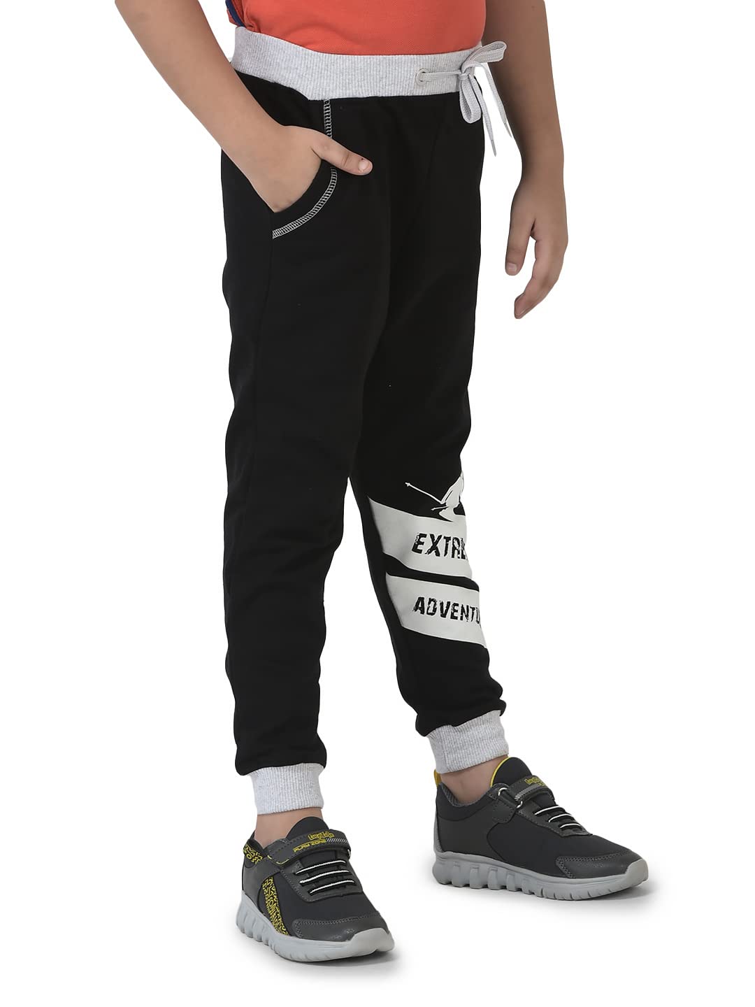 CuB McPAWS be curious Boys' Regular Fit Trackpants (BA19TRKBCT40A_Black_6-7 Years) 1