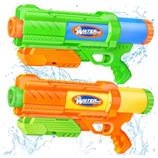 Super Water Gun for Kids Adults: 2 Pack Super Water Gun Soaker 1200cc Squirt Blasters with Impressive Range - Ideal Toys for Boys Girls Summer Outdoor Swimming Pool Water Toys Fun