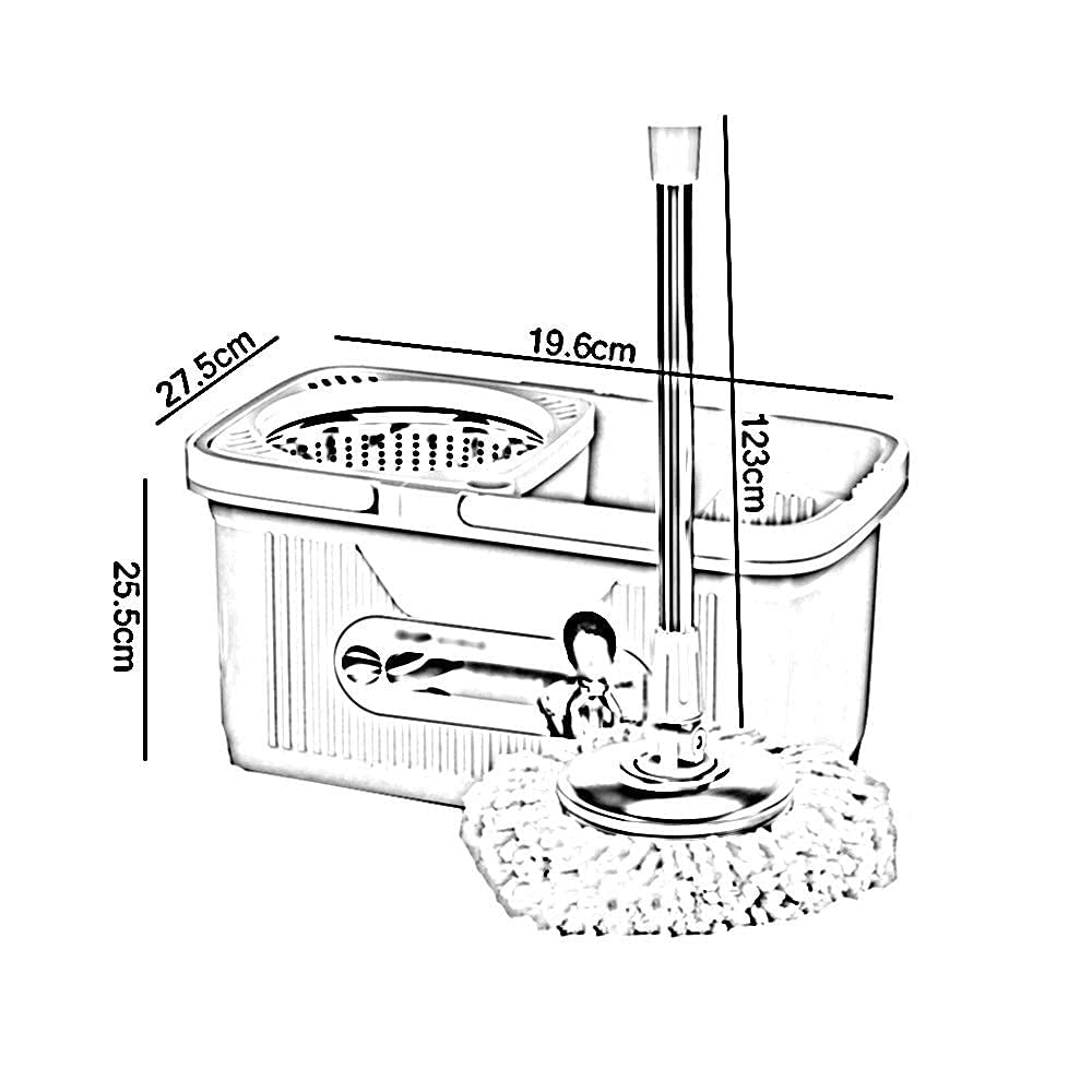 Sistema cubeta trapeador giratorio Trapeador giratorio Trapeador giratorio cubo giratorio desmontable acero inoxidable Sistema limpieza del piso cabezal repuesto microfibra Sistema limpieza del piso