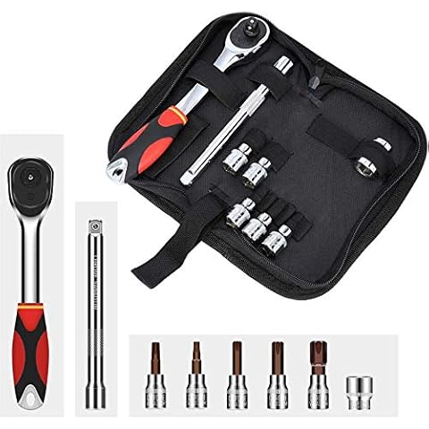 BORDAN Socket Wrench Kit Hardtop Door Removal Torx Tool Sets for 1997-2022 Wrangler TJ JK JL CJ JKU Rubicon Sahara Sports Cover