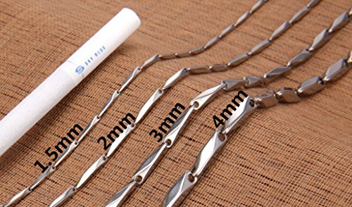 Aienid Men Chain Necklace Stainless Steel Vintage Silver Link Necklace For Men,3Mm Width,50Cm Length #TOP3