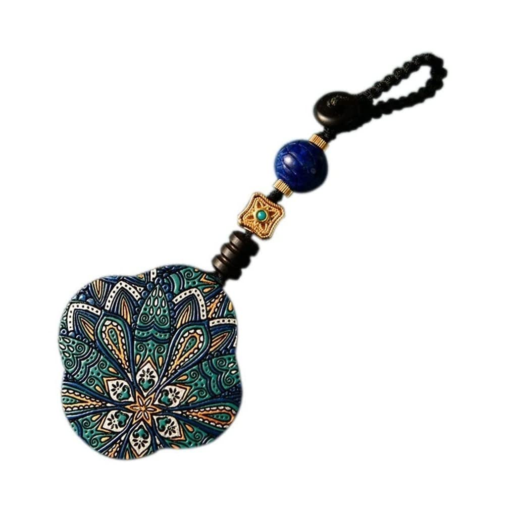 Llavero Decorativo Llaveros De Madera Sándalo Negro Llavero Hecho A Mano Cordón Tejido A Retro Adorno Colgante Ideal Para MúLtiples Ocasiones