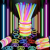 BUDI 400 Pack Glow Sticks Glow in the Dark Party Favors Glow Party Supplies for Kids and Adults