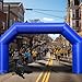 OZIS Inflatable Arch Blue 20ft, Inflatable Archway Built in 150W Blower, Inflatable Start Finish Arch for Party,5K Race,Outdoor Advertising Commerce,School Sport