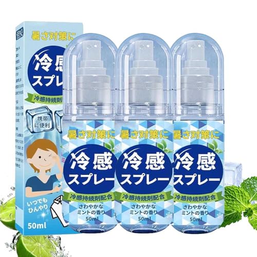 3 piezas Brumas De Menta Natural Para Enfriamiento RáPido,Spray Refrescante Para El Rostro Y El Cuerpo,Spray FríO PortáTil Para Refrescar En Veran,Hidratante PortáTil De Larga DuracióN