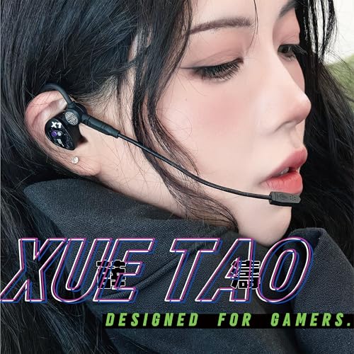 Image of TANGZU Xue Tao Gaming in Ear Monitors, Gaming IEM Earphones, HiFi Wired Earbuds with 10mm Glass Diaphragm Dynamic Driver, Tangle-Free Detachable Mic Cable for Gamer (3.5mm)