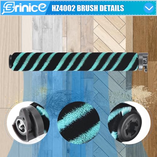 Image of 8 Pack HZ4002 Brush Roller Filter Replacement Part for Shark PowerDetect Ultra-Light Upright HZ4000 HZ4002 HZ4001 Vacuum, 1 Brushroll 2 Filters 4 Foam Filters 1 Cleaning Brush