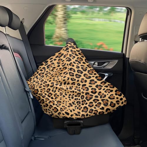 Image of Baby Car Seat Covers Leopard Print Baby Stuff, Brown