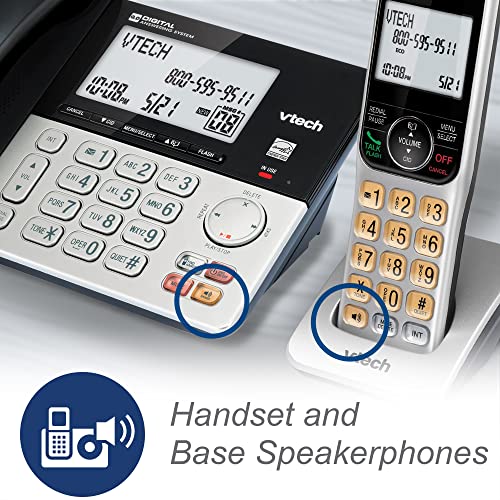 Vtech VG208 Dect 6.0 Corded/Cordless Phone For Home With Answering Machine, Call Blocking, Caller Id thumb #5