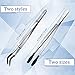 Honoson 4 Pieces Rubber Tipped Tweezers PVC Silicone Tip Tweezers Coated Flat and Bent Forceps for Lab Industrial Jewelry Craft Coin Stamp Tongs(Black)