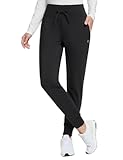 Women's Fleece Lined Pants Water-Resistant Sweatpants Winter Thermal Ski Hiking Running Joggers