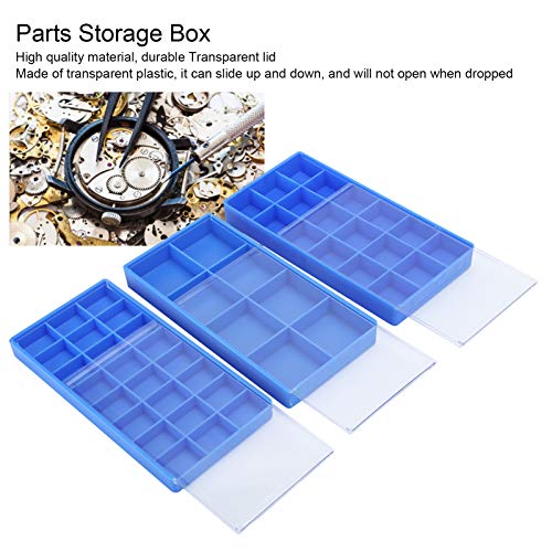 Da Dini Aufbewahrungsbox für 3 Teile, Uhren-Organizer, Kunststoff-Perlen, Ohrring-Behälter (8 Fächer, 18 Fächer, 24… – Bild 7