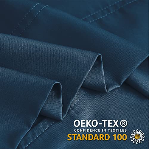 Image of BEDELITE King Pillow Cases Set of 2, Rayon Derived from Bamboo, Navy Blue | Cooling and Breathable Pillow Cover for Hot Sleepers & Night Sweats, Silky Soft Cozy, Envelope Closure, 20x36 Inches
