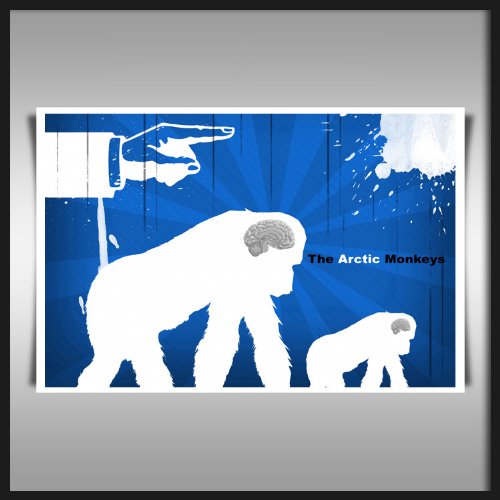 THE ARCTIC MONKEYS CD TRIBUTE A1 SATIN PAPER ART PRINT